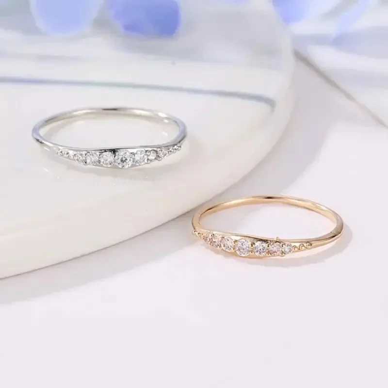2024 New Zircon Womens Ring Tail Ring European and American Fashion Design Bridal Engagement Fashion Simple Jewelry W240925