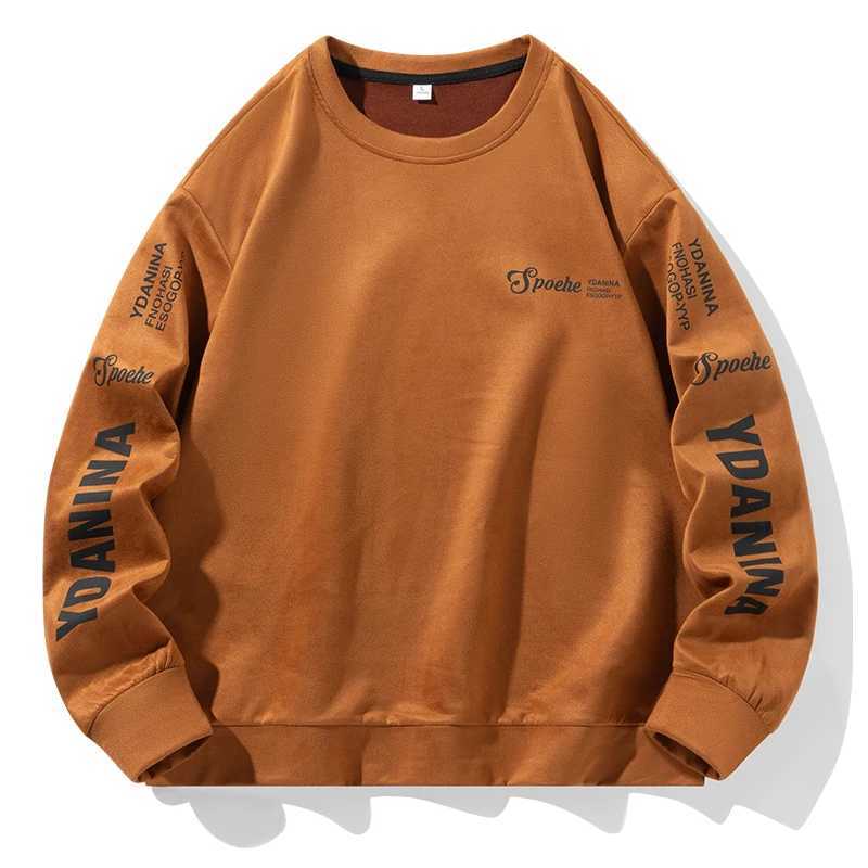 Korean Mens Hoodie Casual Fashion Youth Round Neck Letter Printed Sports Top Y2k Harajuku Street Trend Mens Clothing M-5XLX240925