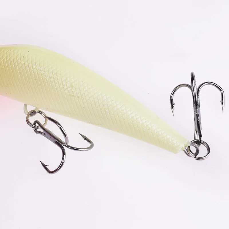 WDAIREN 3D Luminous Minnow Lures 8cm 8g Night Fishing Wobbler Crankbait Tackle Artificial Hard Bait Warped Bass Isca SwimbaitXJ250122
