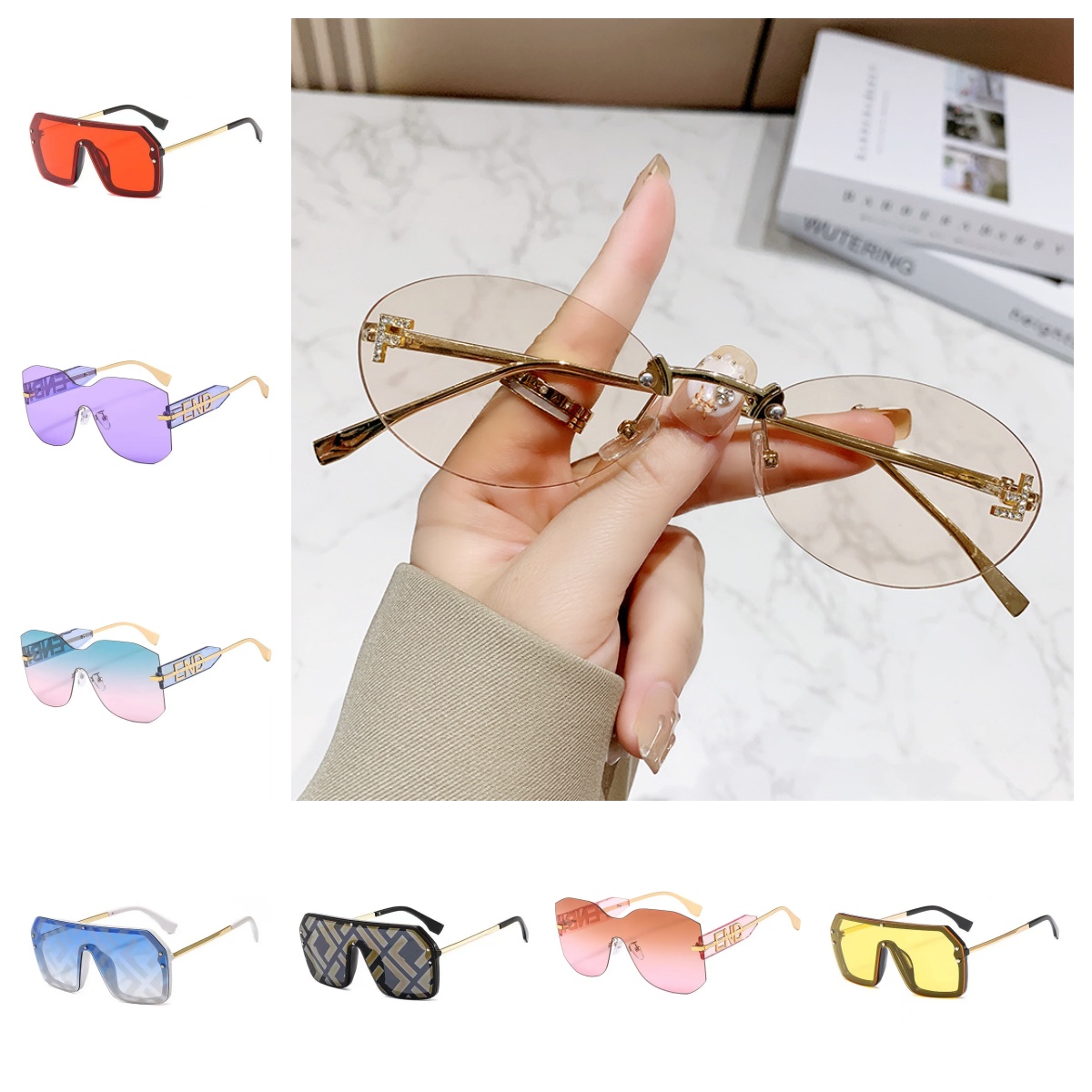 designer womens glasses luxury fashion sunglasses for men Retro Fashion Frame Exquisite Male Shades Business Casual Trendy Outdoor Catwalk gafas lunette pj1