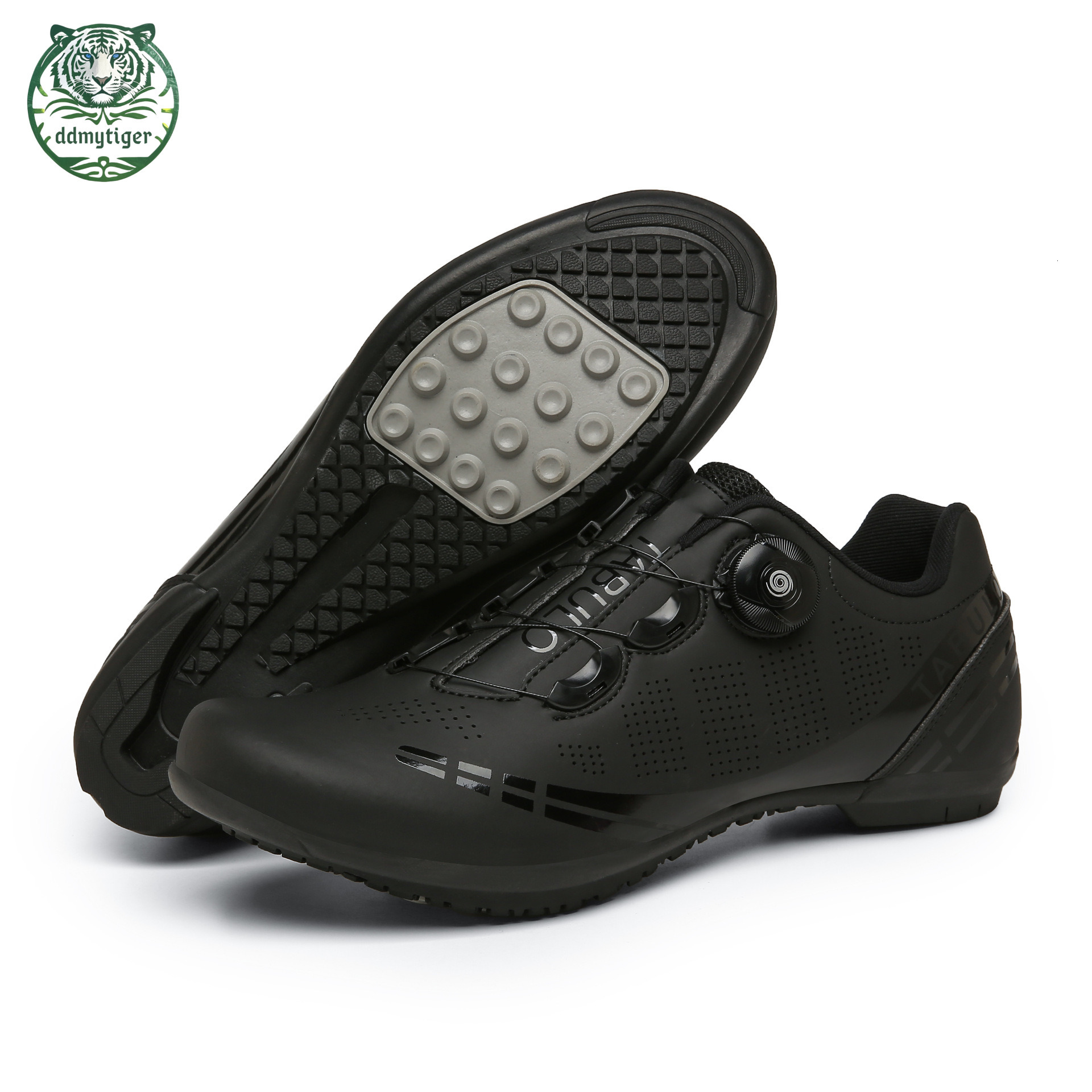 ddmytiger Large size outdoor mountain power bikes, road shoes, sports events, cycling high durability men's and women's lock shoes red A ddm