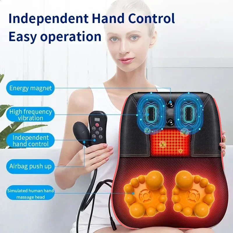 Multifunction Massage Pillow Neck Shoulder Back Electric Healthy Home Car Shiatsu Massager 240919