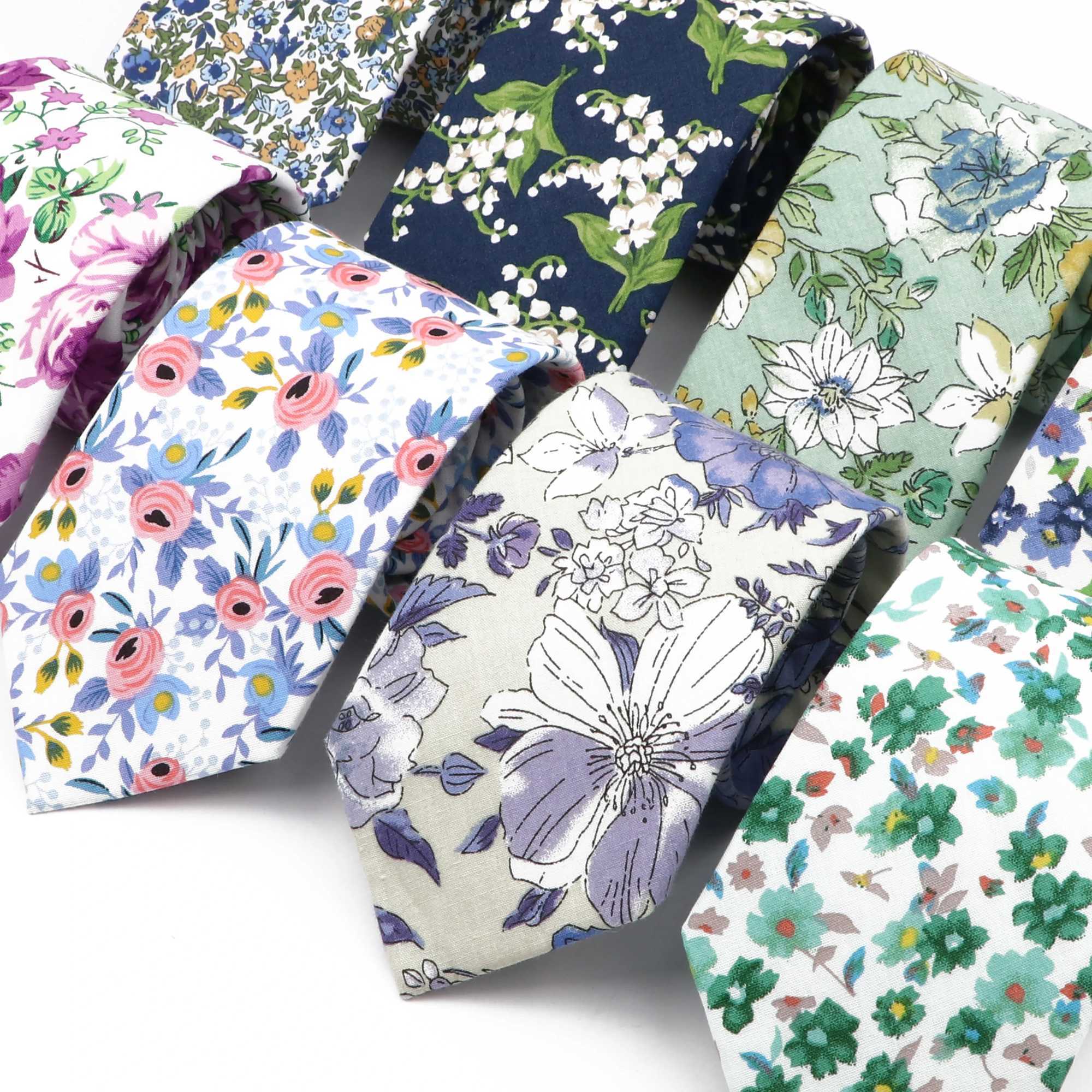 47 mens floral ties elegant and beautiful printed collar tight tie suitable for wedding parties and workplaces Y240925