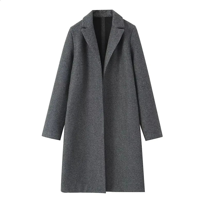 2024 womens dress European and American style fashion casual temperament simple coat wool 240921