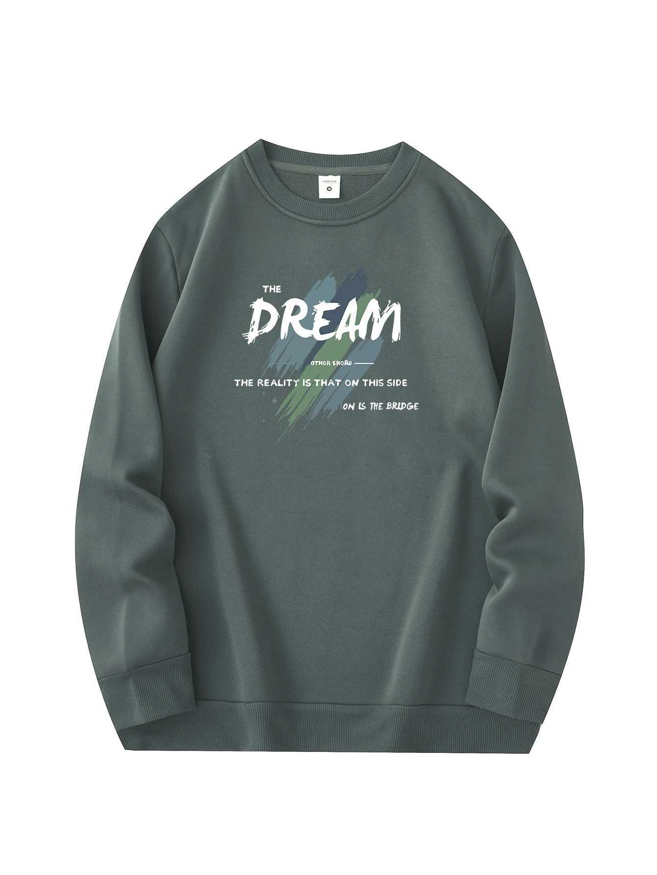 Mens new fashionable round neck sweater casual and daily comfortable round neck sweatshirt letter printing mens jacketX240925