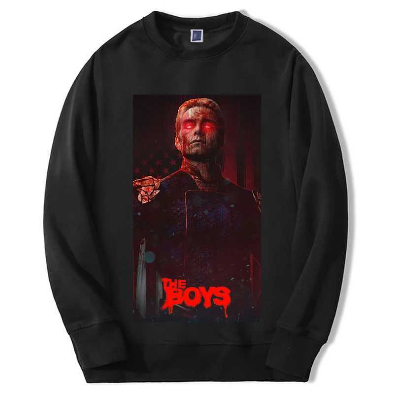 The Boys Figure Sweatshirts Hoodie TV Show Fashion Homelander Print Sudaderas Loose Crewneck Round Neck Clothes PulloverX240925