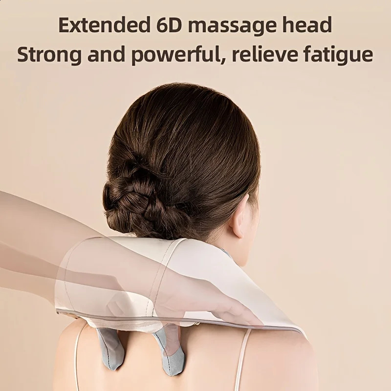 Electric Neck And Back Massager Wireless Shoulder Kneading Massage Pillow Cervical Muscle Relaxing Shawl 240919