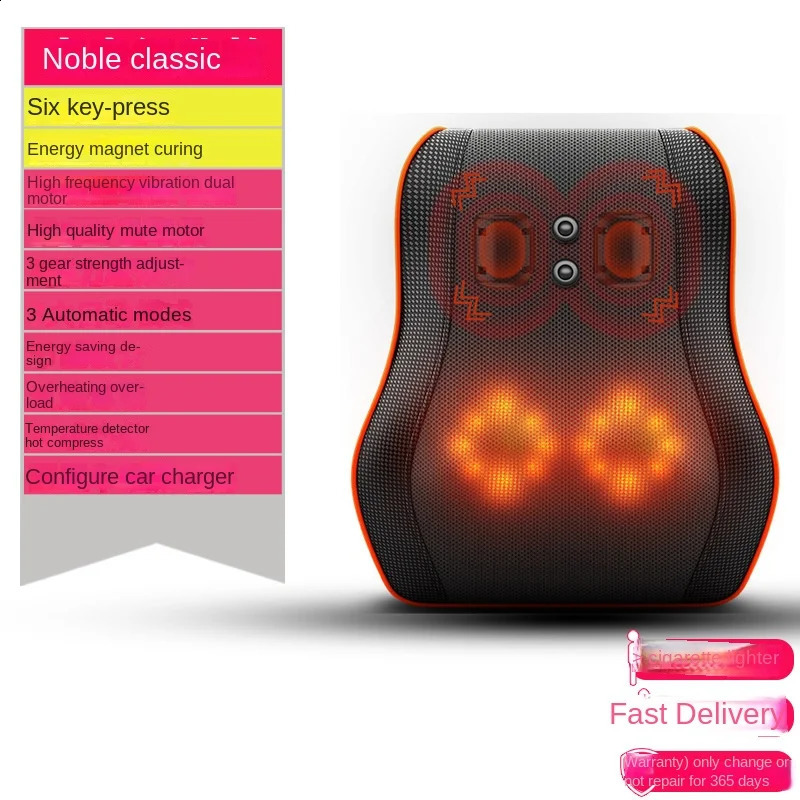 home office With Head Heat Shoulder Back Neck Vibrator neck back massage pillow 240919