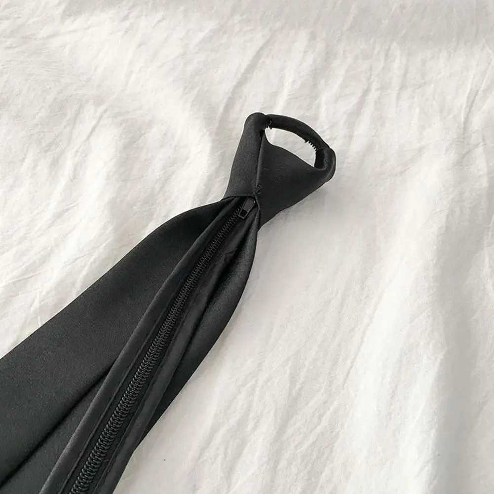 Four retro student ties Lim smooth strapless Korean style simple and elegant fully matched fashionable unisex casual mens tie Y240925