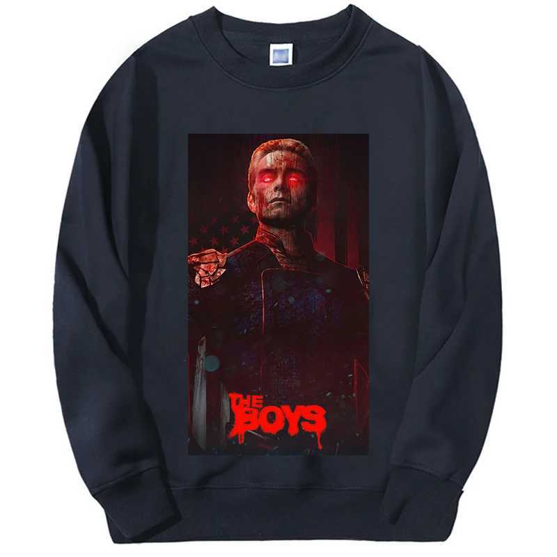 The Boys Figure Sweatshirts Hoodie TV Show Fashion Homelander Print Sudaderas Loose Crewneck Round Neck Clothes PulloverX240925
