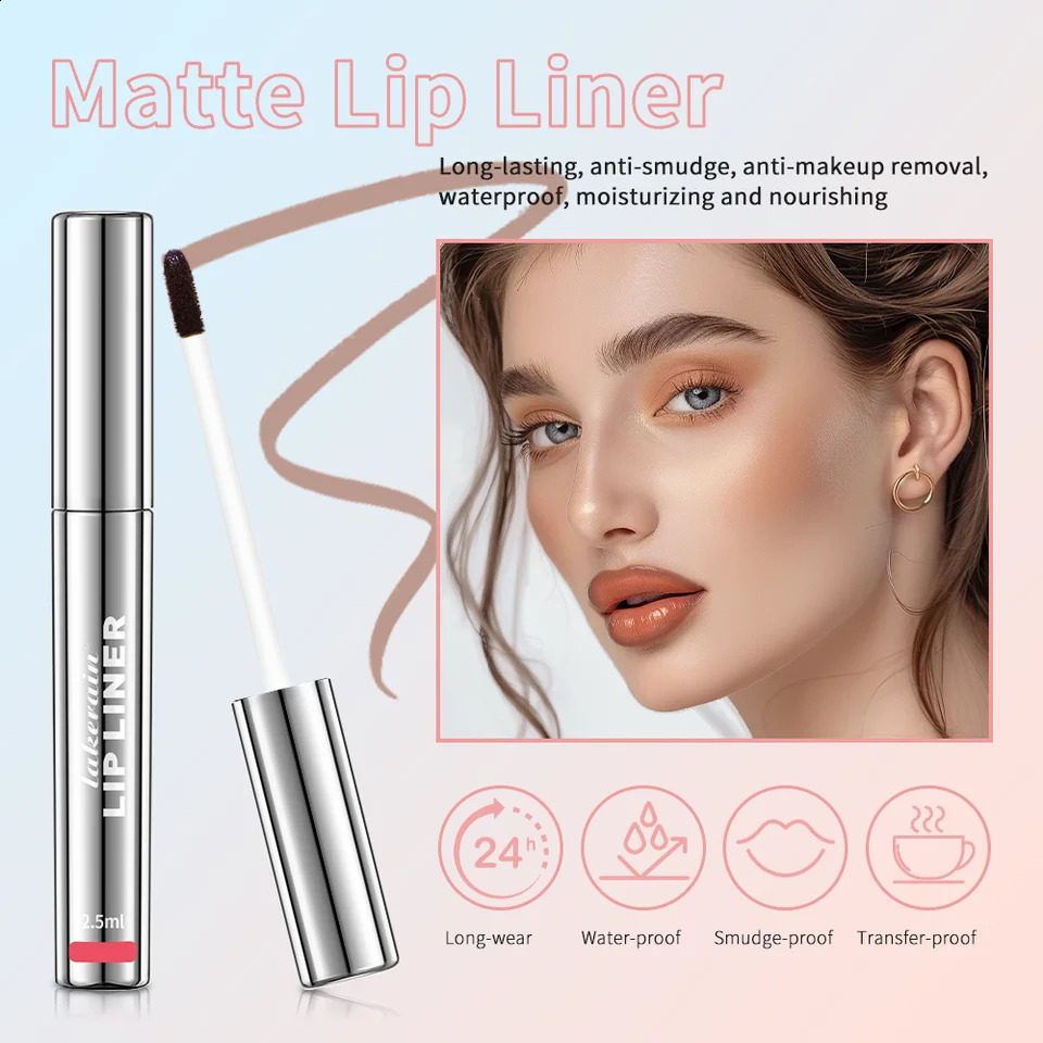 Lip Tint Peel Off Lip Liner Tattoo Waterproof Long Lasting Matte Non-Stick Cup Lip Tint Sexy Red Contour Lips MakeUp 240914