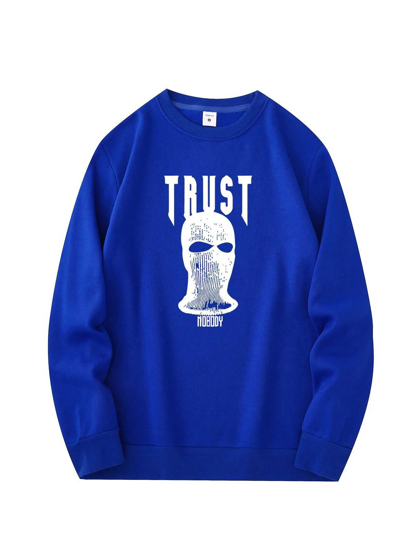 Mens new fashionable round neck sweater casual and daily comfortable round neck sweatshirt mask printing mens jacketX240925