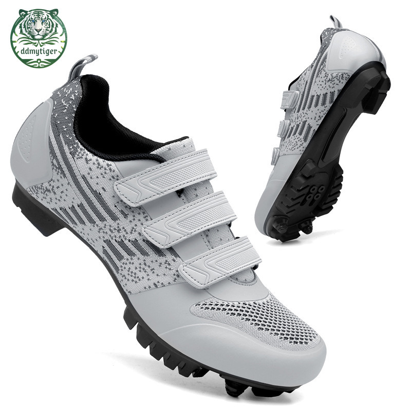 ddmytiger Highway mountain men's and women's locked bicycles without lock hard soled dynamic cycling shoes, gym black red Aq ddmythur