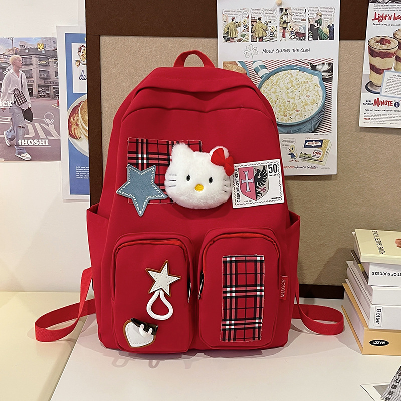 2024 New Korean Edition Youth Large Capacity Women's Backpack Shoulder Bag