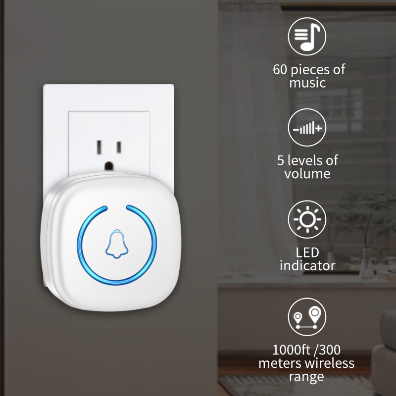Wireless motion sensor detector alarm home security alarm store bell door entry doorbell prompt