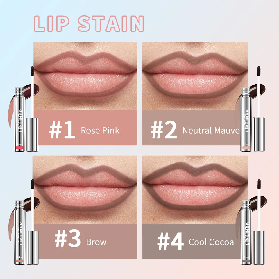 Lip Tint Peel Off Lip Liner Tattoo Waterproof Long Lasting Matte Non-Stick Cup Lip Tint Sexy Red Contour Lips MakeUp 240914