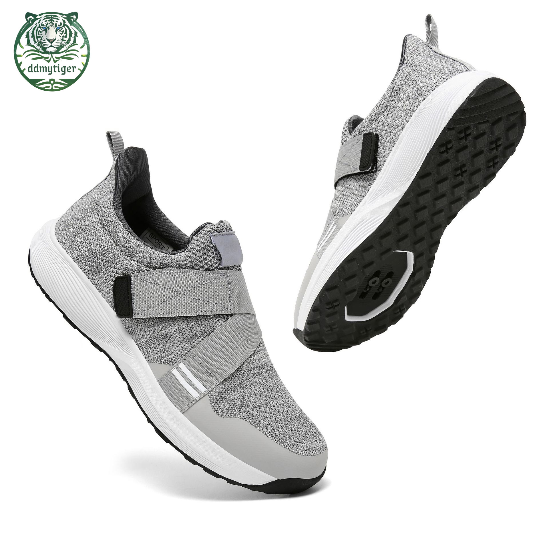 ddmytiger Large size outdoor mountain power bikes, road shoes, sports events, cycling high durability men's and women's lock shoes black A d