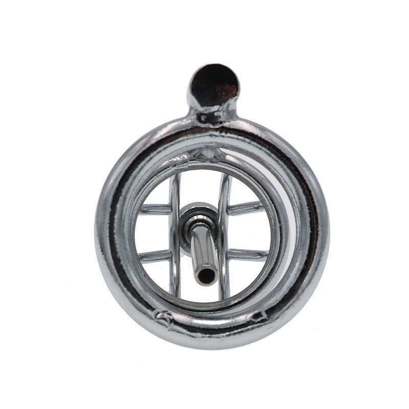 Chastity device, chastity lock, metal penile cage with conduit, men wearing adult products when going out, sex toy restraint