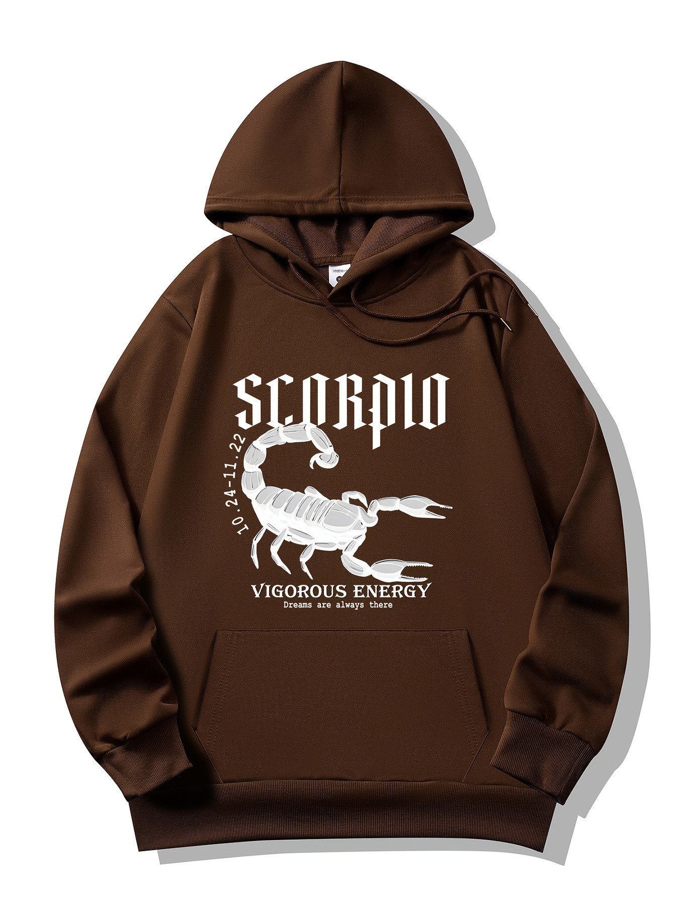 Scorpio Graphic Hoodie Sweatshirt - MAISHENDILUO Men's Casual Polyester Hoodie with Drawstring, Long Sleeve, Slight Stretch, Street Style, Univer