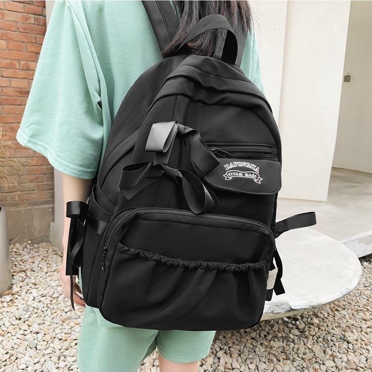 Designer backpack with high aesthetic value for girls, bow shaped backpack 2024 new model