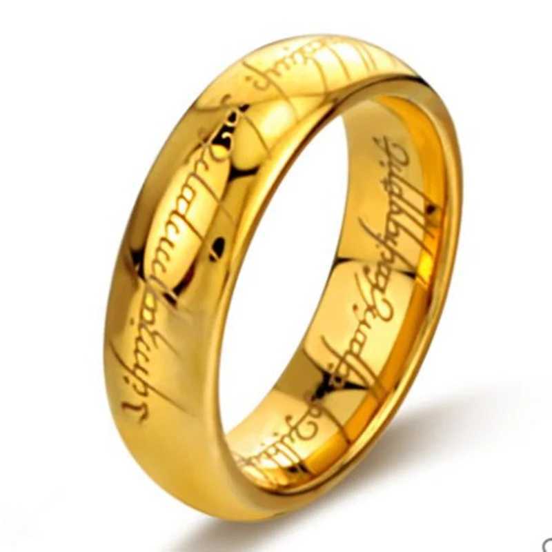 One Ring of Power 3D Carving Exquisite Wedding Ring Lover Womens Fashion Jewelry Celebrity Mens Ring Dominates Wholesale W240925
