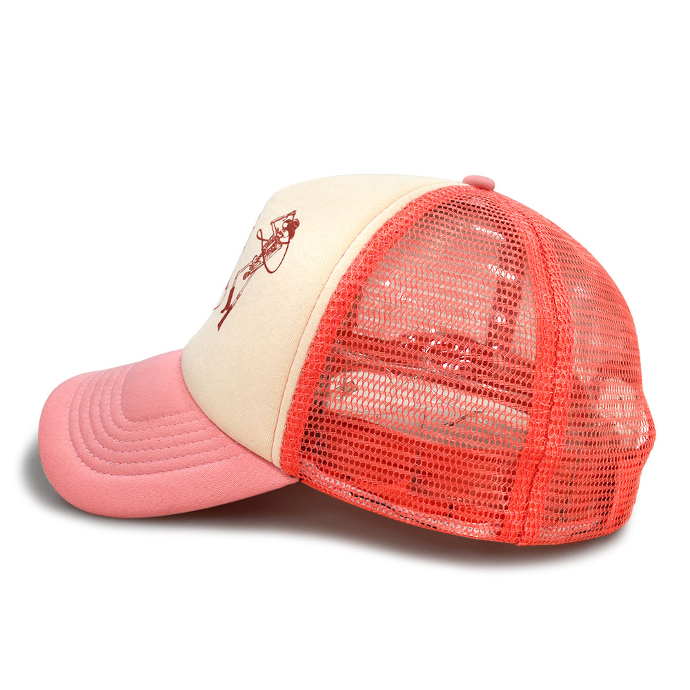 Wholesale Sale 5 Panel Halloween Skull Adults Foam Mesh Trucker Hat Sports Cap Hat With Plastic Adjustable Snap backs