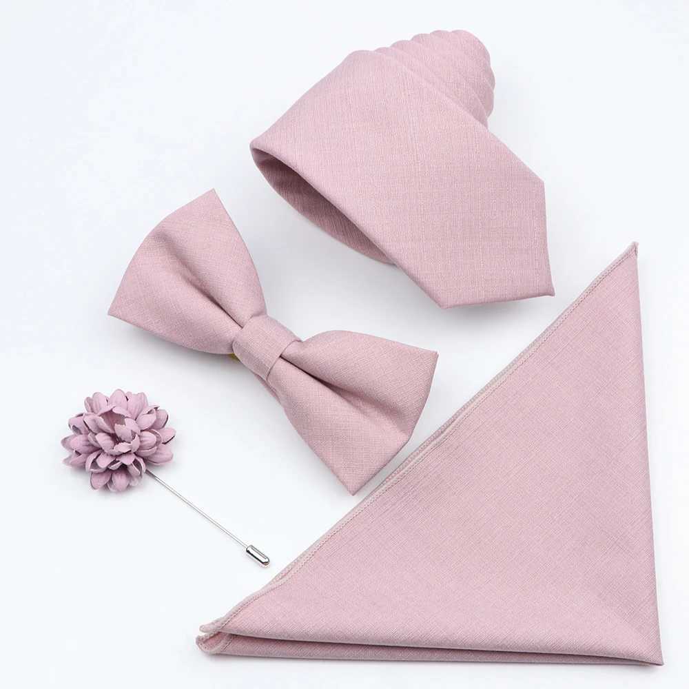 Mens bamboo fiber tie brooch set with soft anti wrinkle collar and blue tie used as accessories for business weddings and parties Y240925