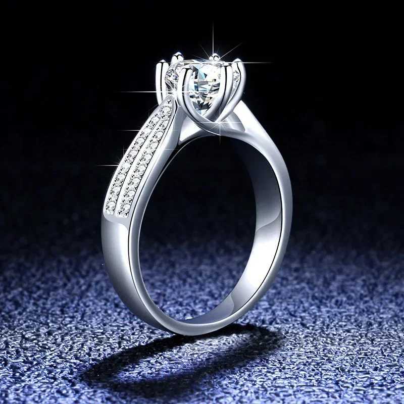 Original PT950 Platinum Ring Sparkling D-Color 3-Carat Solitaire Moissanite Laboratory Diamond Ring Wedding Ring W240925