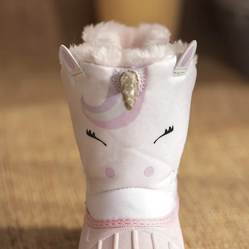 Preschool boys and girls winter warm shoes anti slip boots high top comfortable waterproof childrens cushioned 240925