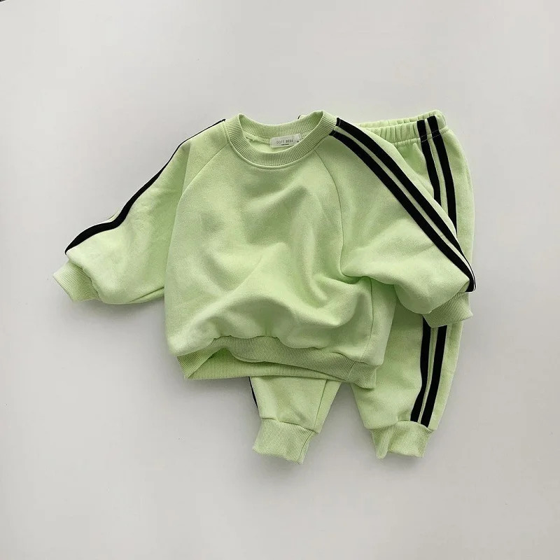 Boys and Girls Spring Childrens Cool Letter Printed Zipper Top Casual Sports Pants Two Piece Baby Set 240925