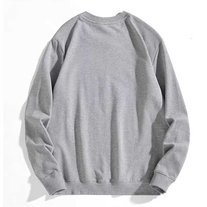 New Spring Autumn 100% Cotton Sweatshirt Men Pullover O Neck Tees Streetwear Couple Hoodies Sweatshirts Tops Mens Clothing 2024X240925