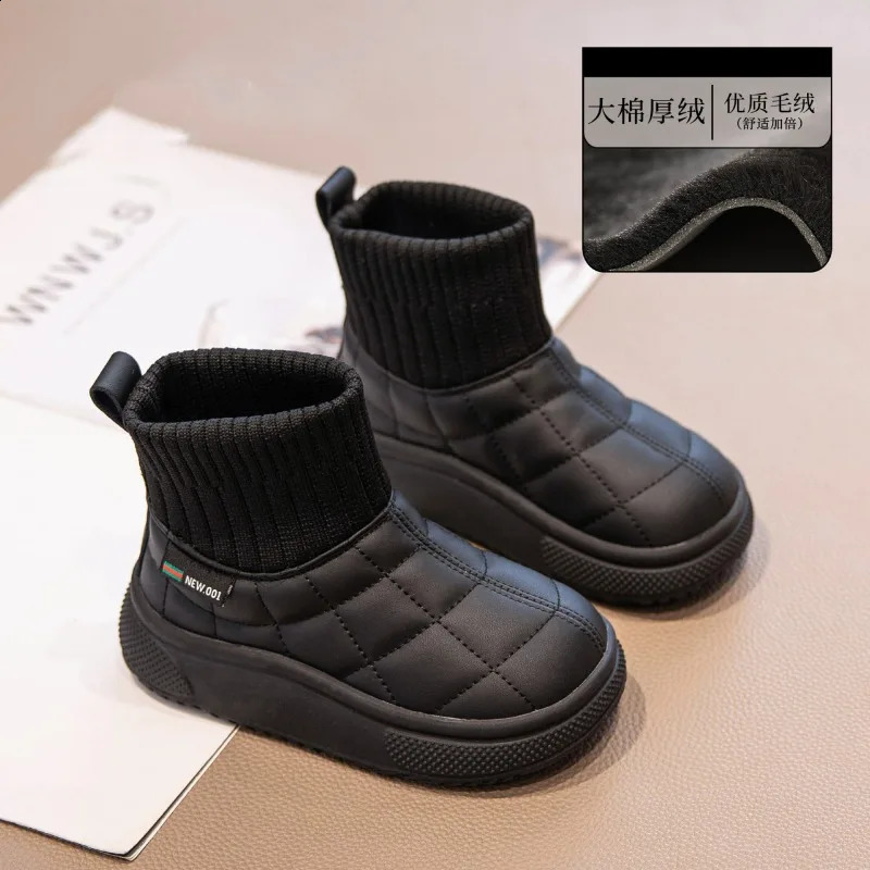 Baby winter boots fashion ankle shoes unisex childrens snow waterproof baby boys and girls casual plush warm 240925