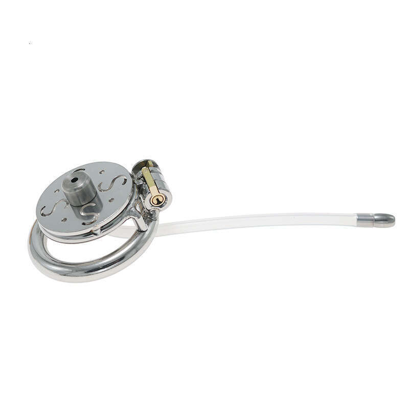 Chaqu new stainless steel chastity lock plate S hollow with thin 5mm conduit chastity device penis cage sex tool