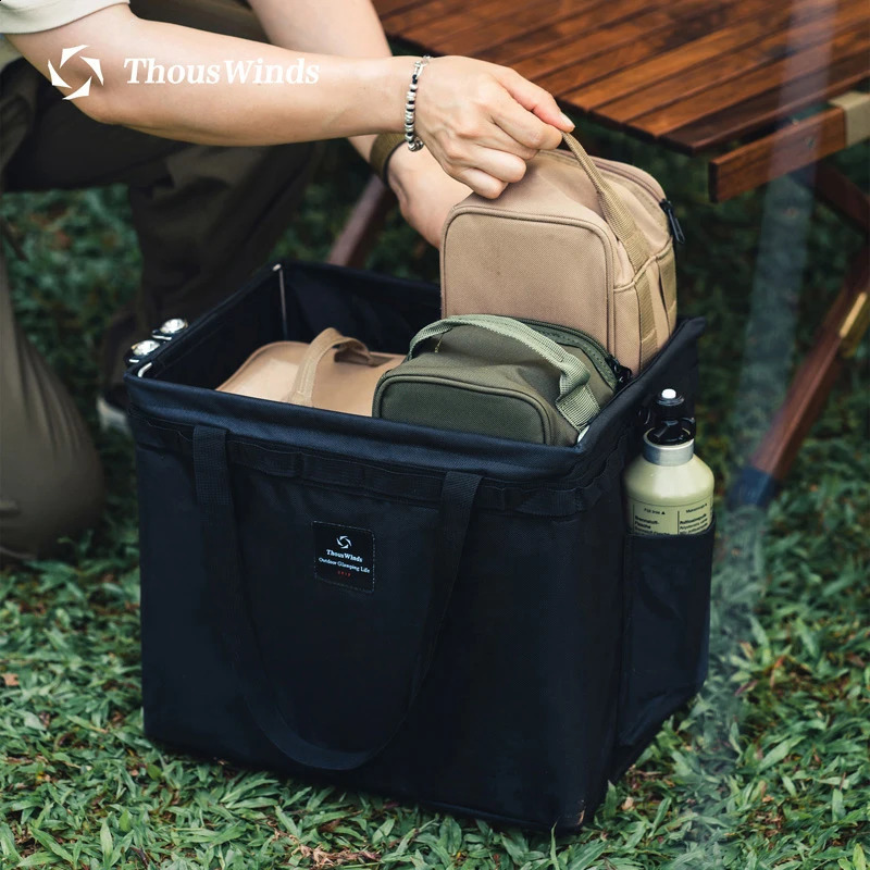 Wind portable camping bag outdoor large capacity storage 1000D polyester picnic travel supplies 240724
