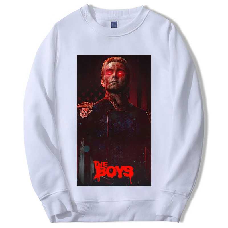 The Boys Figure Sweatshirts Hoodie TV Show Fashion Homelander Print Sudaderas Loose Crewneck Round Neck Clothes PulloverX240925
