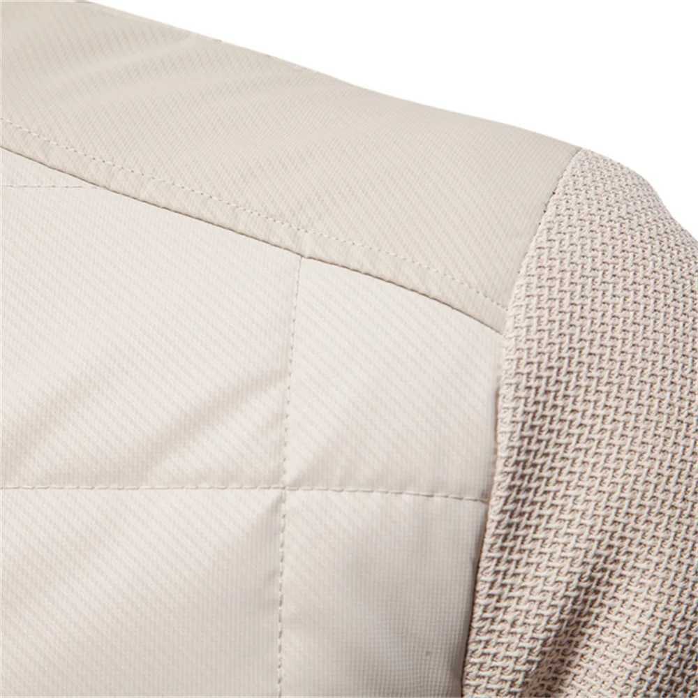 AIOPESON Mens Winter Warm Thick Wool Lined Jacket Patch Work Plain Collar Mens Fashion Jacket Coat Y240925