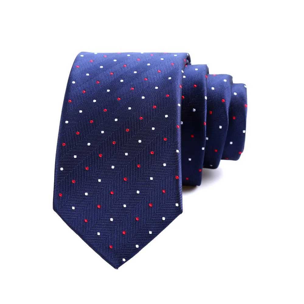 New ultra-thin and thin 6CM mens collar tie mens solid color polka dot striped jacquard tie business party tight corset Y240925