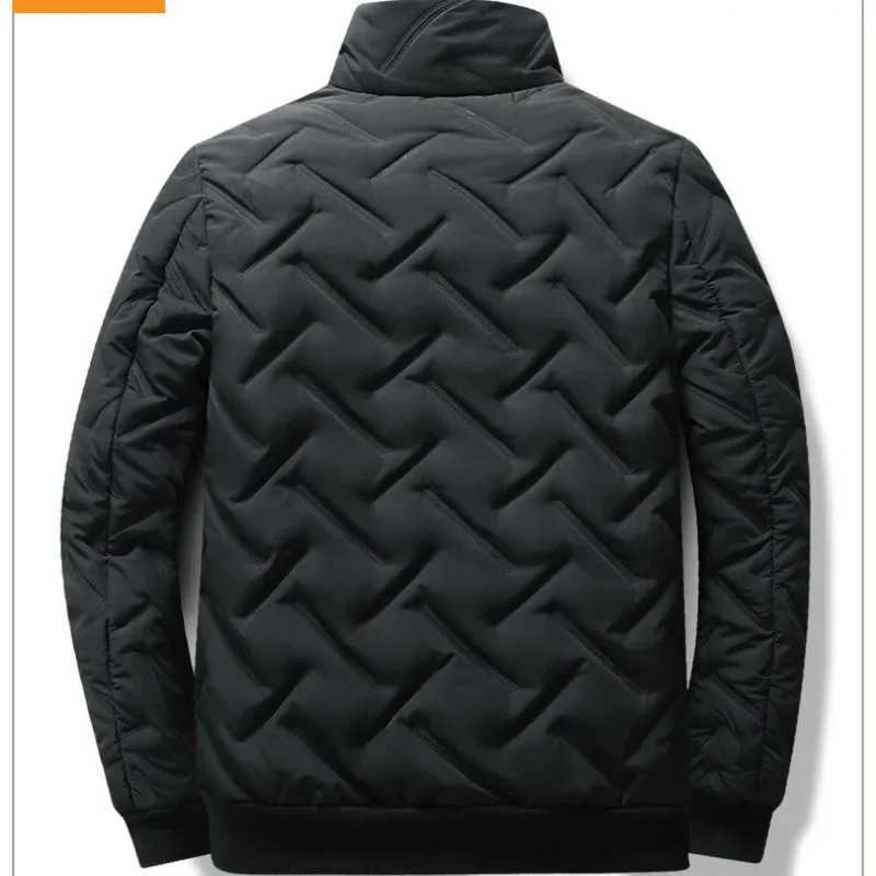 Mens winter new standing collar cotton dress casual short trend thick warm baseball cool jacket Y240925