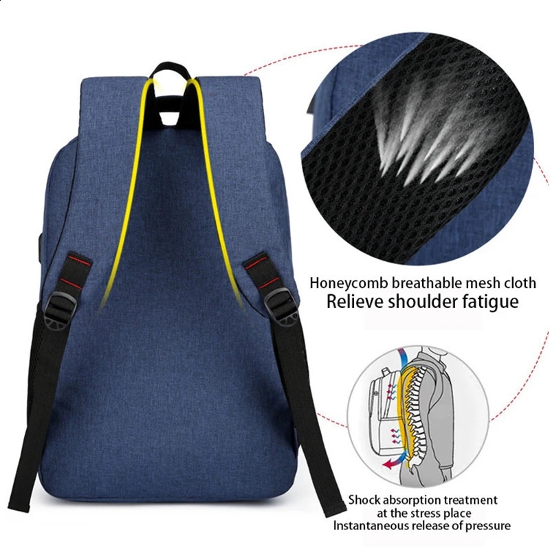 Mens BackPack Large Capacity Simple Waterproof Travel Female Student Computer Bag Schoolbag y240925
