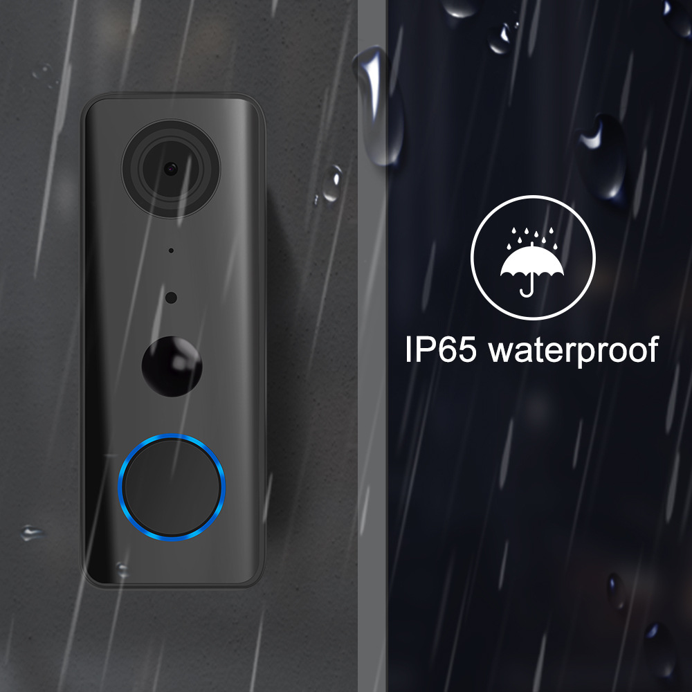 WiFi video doorbell smart voice intercom low-power high-definition wireless remote doorbell set