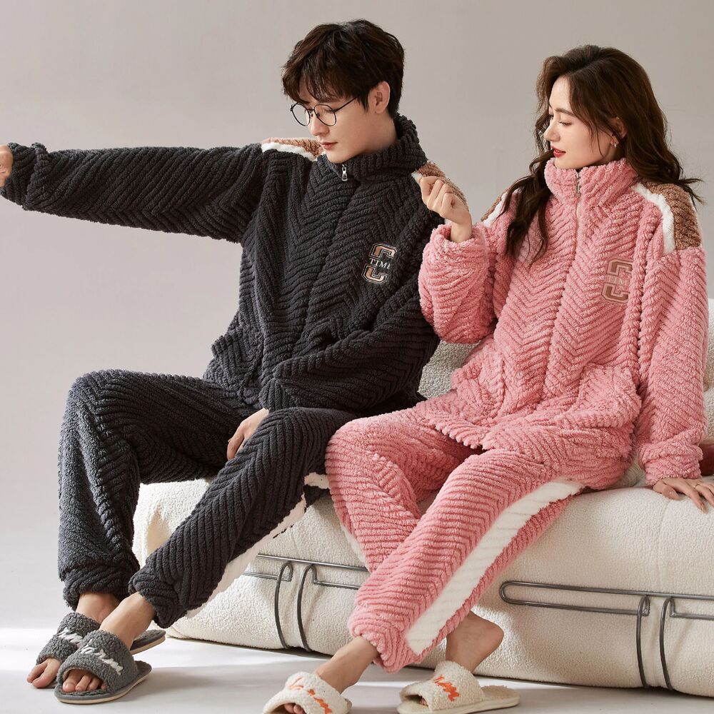 Sleepwear Women For Nightwear Set 2 Pieces Pijama Women'S Night Negligee Pyjamas Comfortable Home Winter Pama Men