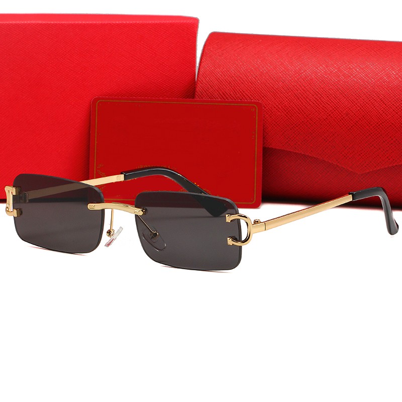 Men sunglasses for women classic Summer Fashion Eyewear Glasses Polarized Designer Style metal Plank Frame UV400 Goggle with 6 Color Optional Good Quality 03