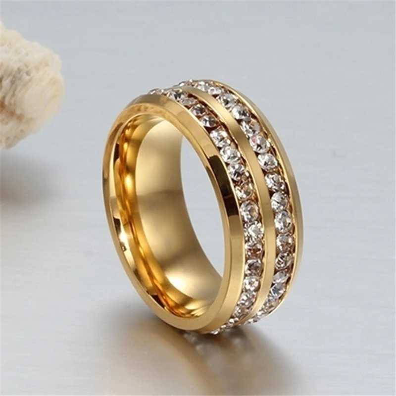 Fashionable couple ring retro stainless steel mens wedding ring elegant womens square cut zircon ring set engagement jewelry gift W240925