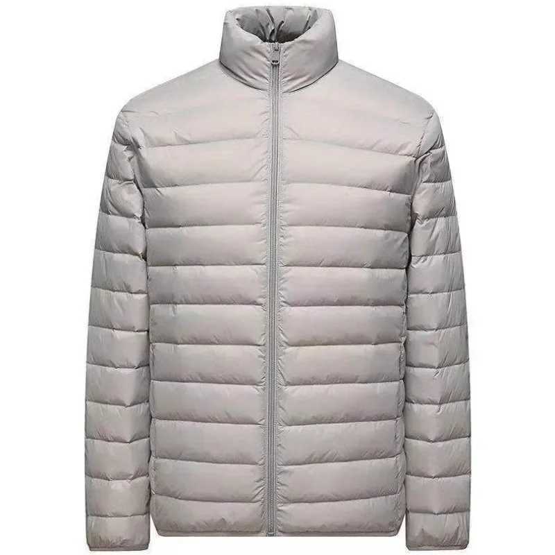 2023 Autumn/Winter New Mens Solid Classic Casual Cotton Coat Solid Warm Stand up Collar Cotton Coat Y240925