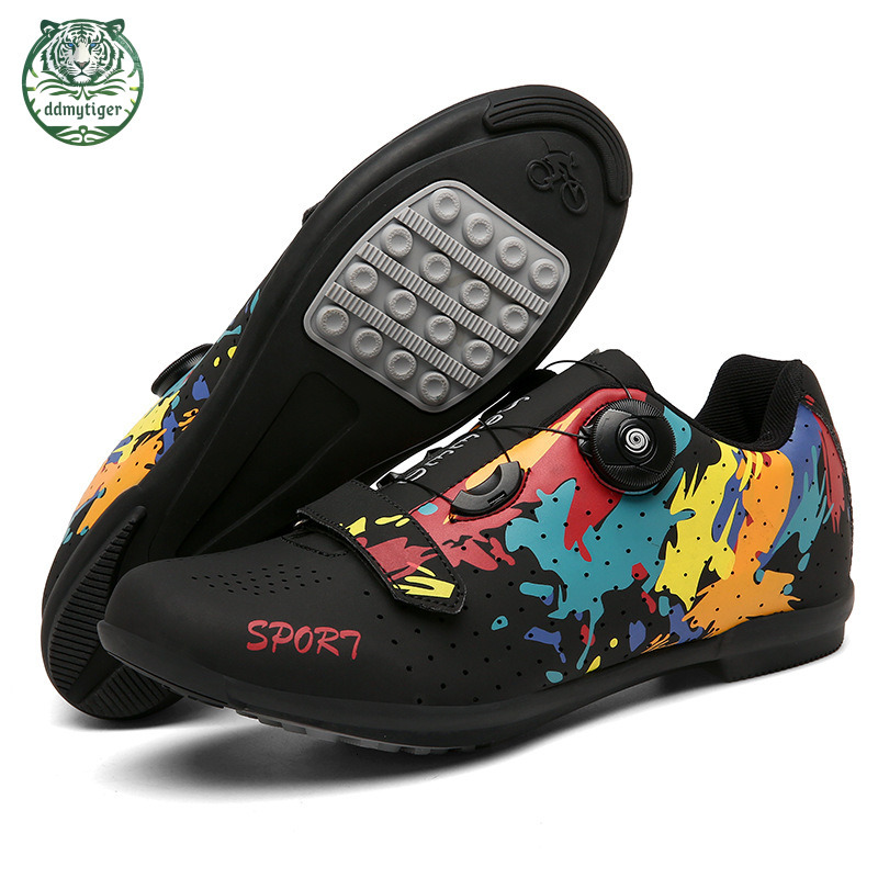 ddmytiger New for men, mountain without locks, competition road bike locking shoes, dual-use women's cycling shoes A ddmythur