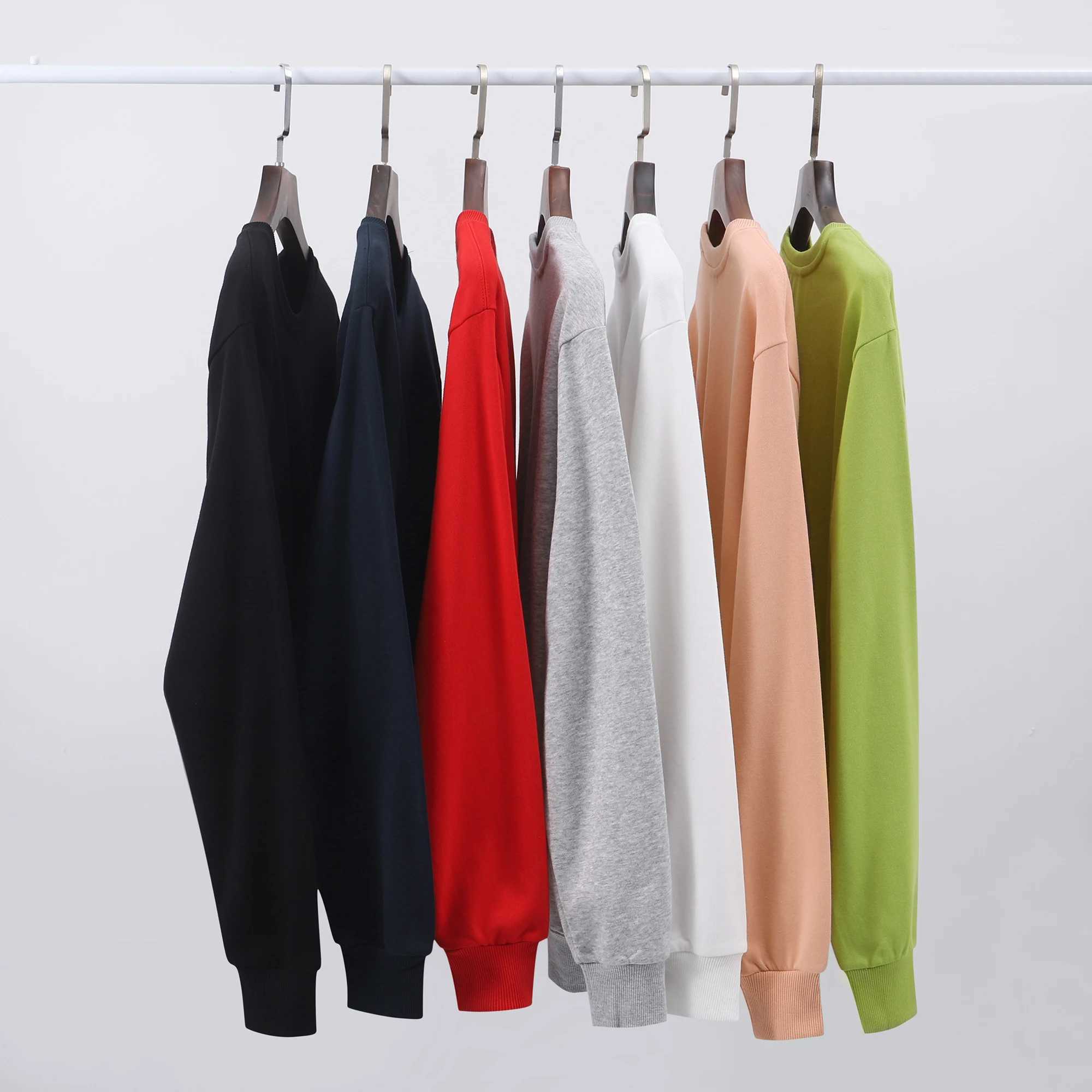 Simple Design Round Neck Sweatshirt Men Loose Streetwear Pullover Male Hoodies Mens Long Regular Oversized SweatshirtsX240925