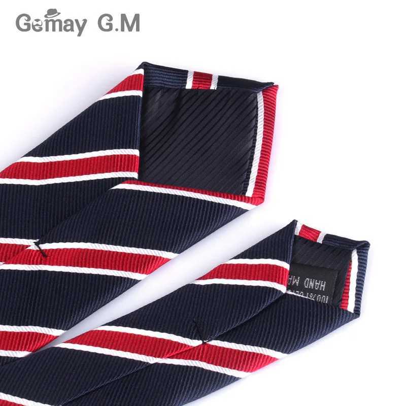6cm wide mens tie new fashion plain weave collar Corbatas Gravata jacquard weaving ultra-thin tie business wedding striped mens tie Y240925