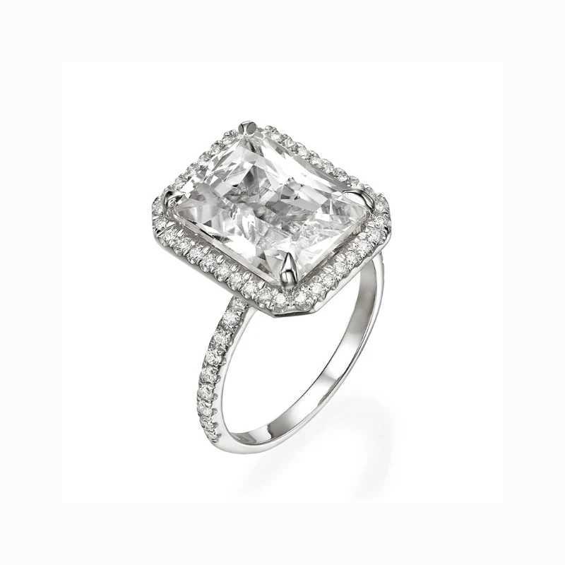 Luxury Princess Wedding Ring Female Engagement Ring Cutting Natural Zircon Bridal Jewelry Anniversary Girl Gift W240925