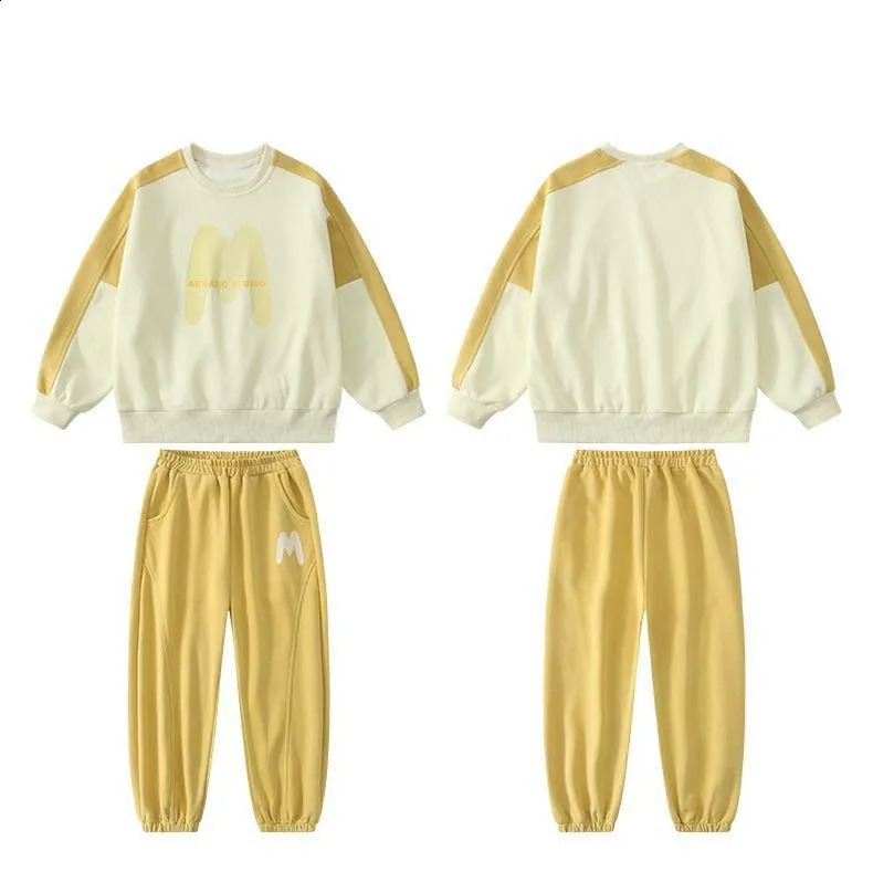 Girls spring sportswear childrens casual Korean style two-piece set 6 8 10 12 14 year old teenage girls clothing 240924