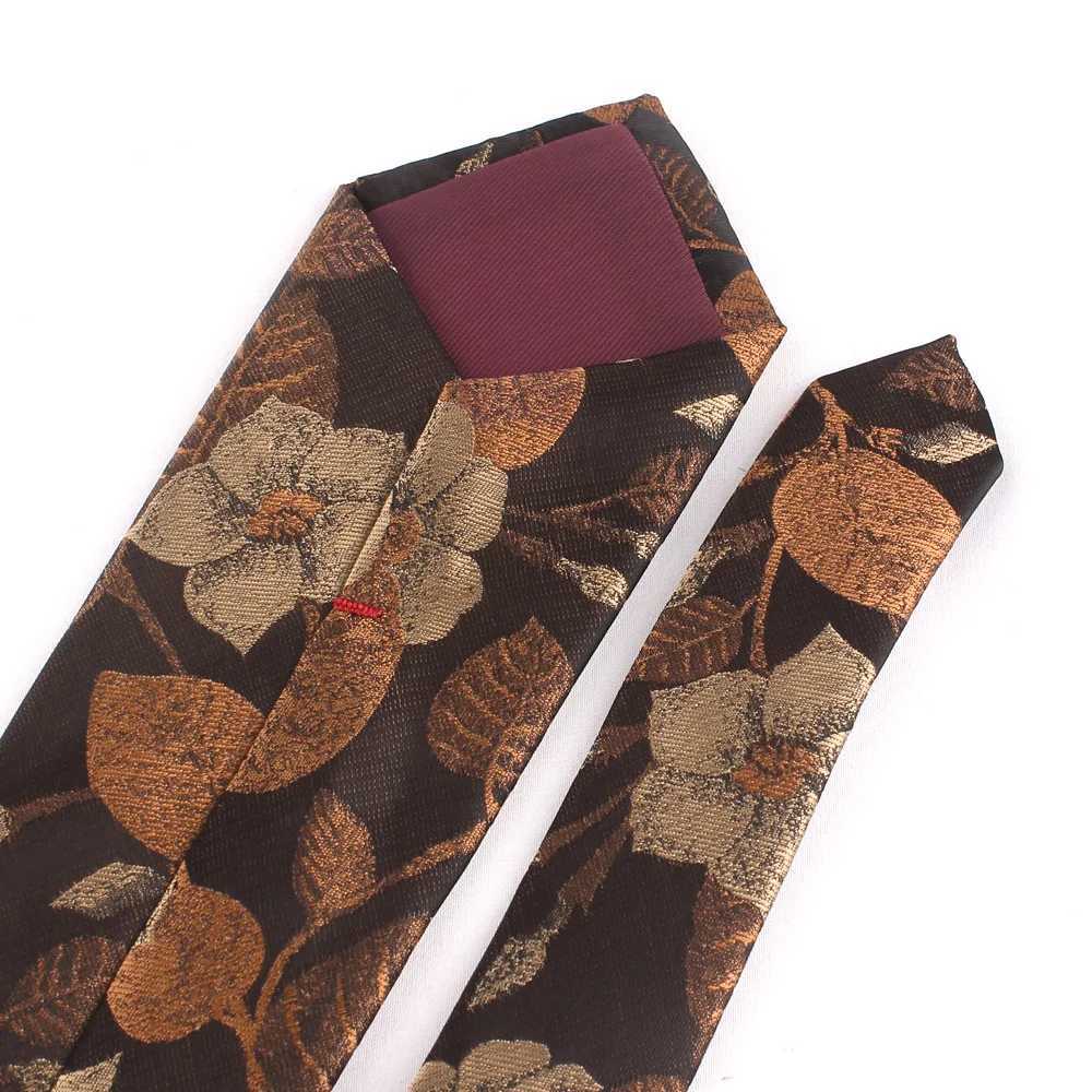 Brown Pattern Men Ties Suits Mens Neck Tie For Wedding Floral Necktie For Grosmen Fashion Flower Ties For Men Wen X2504071